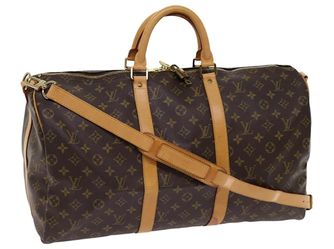 Louis Vuitton Monograma Keepall Bandouliere 50 Boston Bag M41416 LV Auth ai672 Lona  ref.1255916