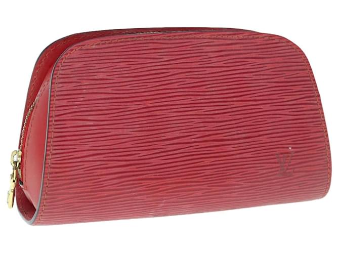 LOUIS VUITTON Epi Dauphine PM Pouch Red M48447 LV Auth 63421 Leather  ref.1255925