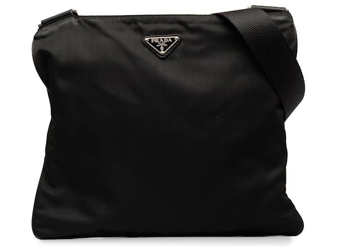 Black Prada Tessuto Crossbody Bag Cloth  ref.1255992