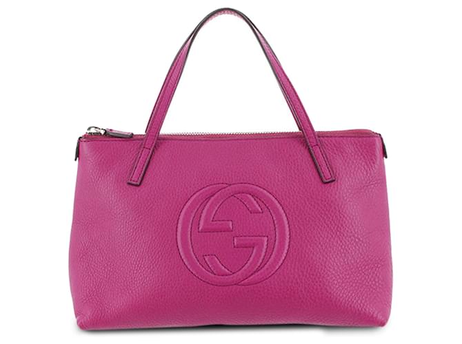 Bolsa Soho de couro Gucci rosa  ref.1256010