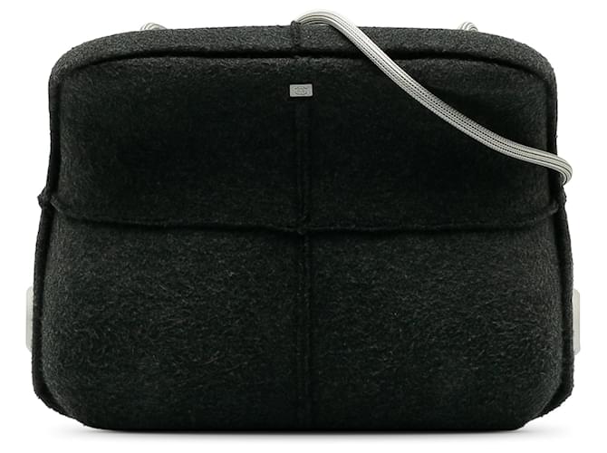 Gray Chanel Millennium Felt Crossbody Bag Wool  ref.1256024