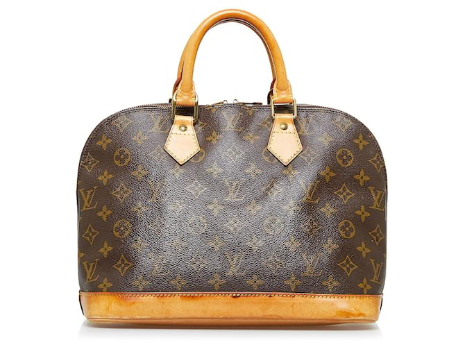 Brown Louis Vuitton Monogram Alma PM Handbag Leather  ref.1256040