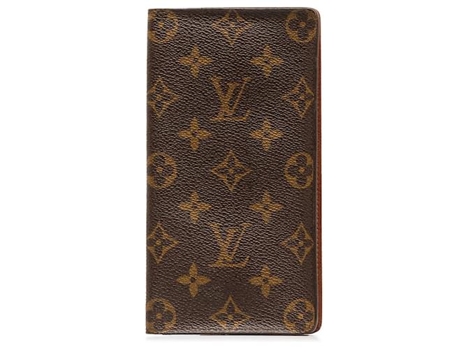 Braune Porte-Valeurs-Cartes-Credit-Geldbörsen mit Louis Vuitton-Monogramm Leinwand  ref.1256067