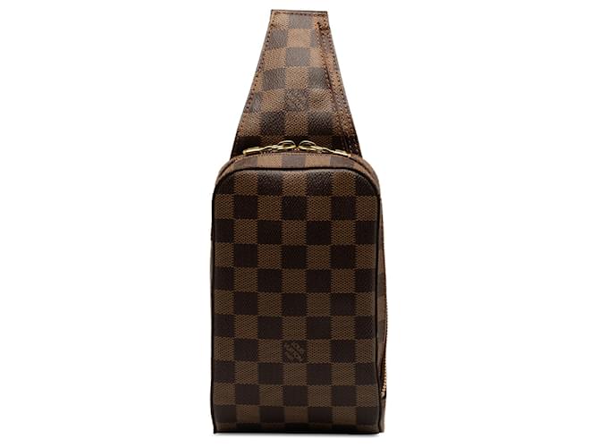 Brown Louis Vuitton Damier Ebene Geronimos Crossbody Bag Cloth  ref.1256073