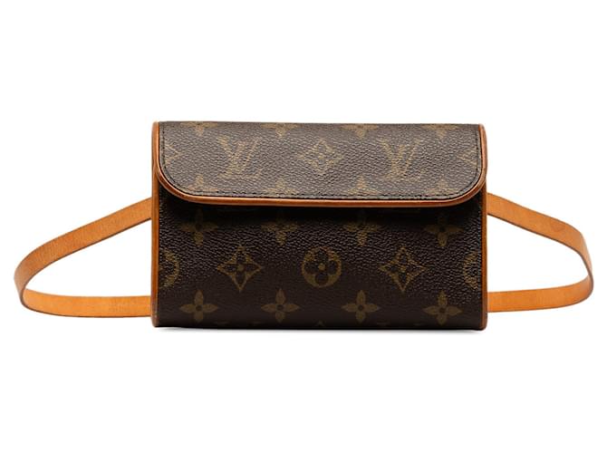 Brown Louis Vuitton Monogram Pochette Florentine Belt Bag Leather  ref.1256084