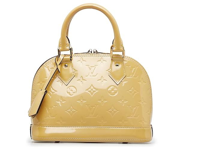 Bolso satchel Louis Vuitton Vernis Alma BB color canela con monograma Camello Cuero  ref.1256091