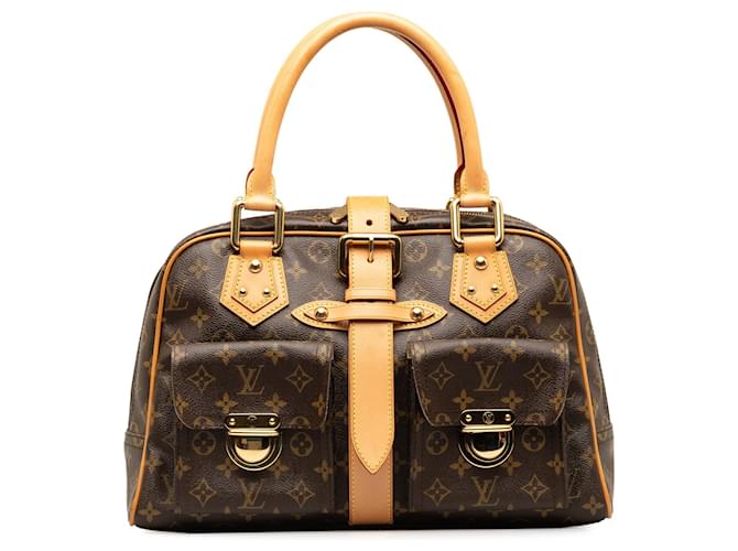 Braune Louis Vuitton Manhattan GM Handtasche mit Monogramm Leder  ref.1256108
