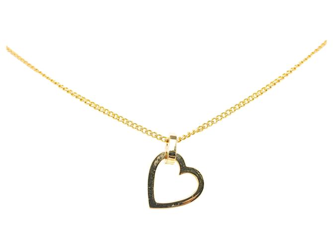 Gold Dior Heart Pendant Necklace Golden Yellow gold  ref.1256110
