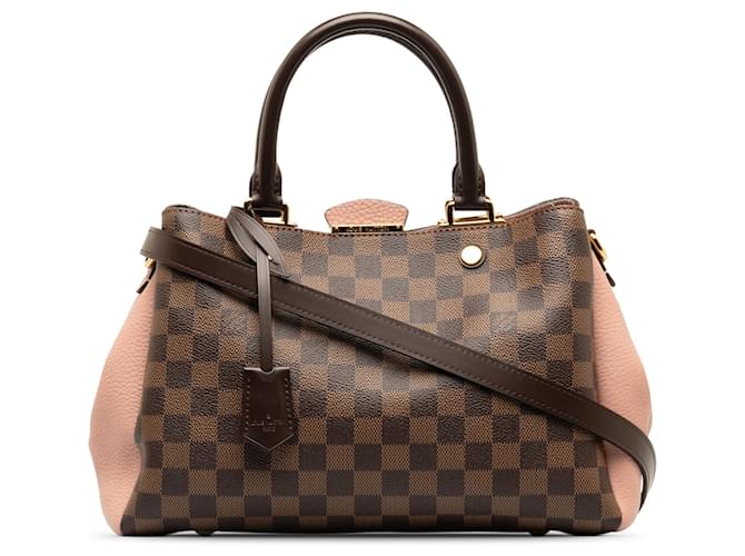 Bolsa Louis Vuitton Damier Ebene Brittany Marrom Couro  ref.1256122