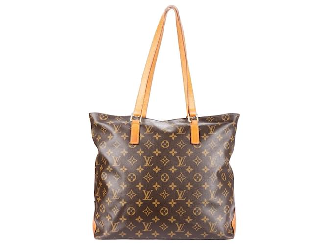 Mezzo Louis Vuitton Damier Ebene Venice Sac Plat Handbag Brown Leather  ref.1256144