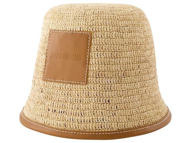 Sombrero de pescador Soli - Jacquemus - Rafia - Marrón claro 2 Castaño  ref.1256191