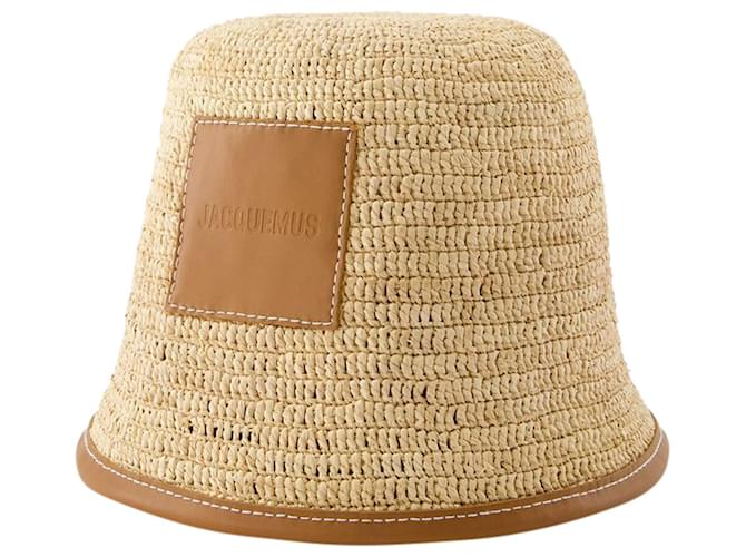 Sombrero de pescador Soli - Jacquemus - Rafia - Marrón claro 2 Castaño  ref.1256193