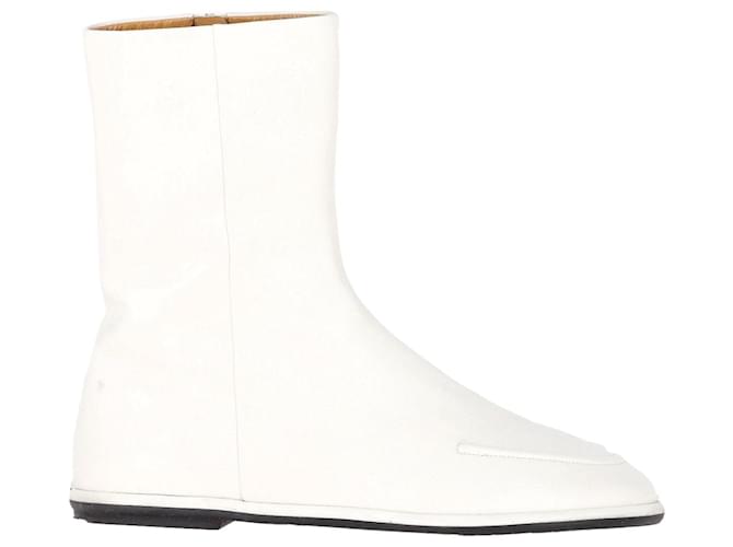 The Row Canal Ankle Boots in White Leather  ref.1256204