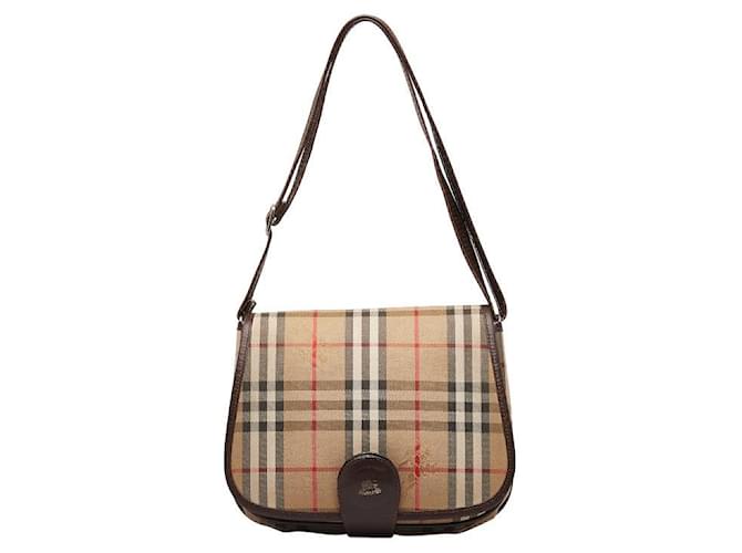 Burberry Haymarket Check Canvas Shoulder Bag Cloth  ref.1256220