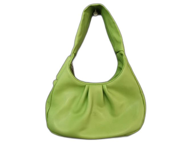 Bolsa Lancel Hobo PM Cocoon em couro verde maçã