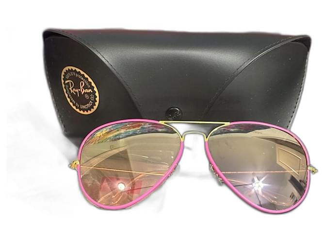 Ray-Ban Sonnenbrille Pink Metall  ref.1256381