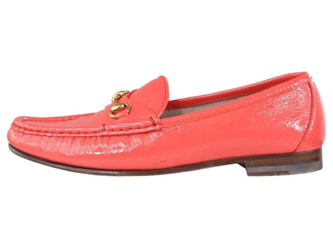 Gucci Coral Princetown patent leather loafers - size EU 36.5  ref.1256391
