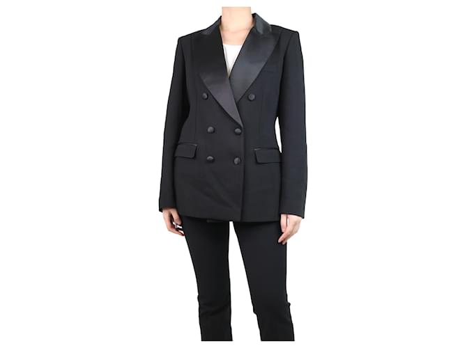Etro Black double-breasted jacket - size UK 12 Viscose  ref.1256409