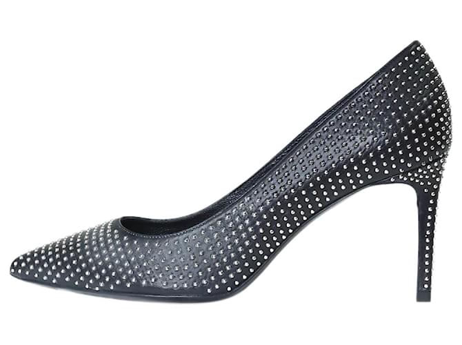 Saint Laurent Sapatos com tachas pretas - tamanho UE 37.5 (Reino Unido 4.5) Preto Couro  ref.1256410