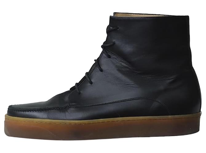 Gabriela Hearst Black lace-up boots - size EU 40.5 (Uk 7.5) Leather  ref.1256424