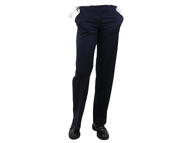 Stella Mc Cartney Navy blue wool trousers - size UK 6  ref.1256434