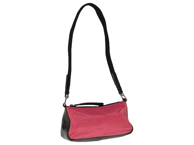 PRADA Shoulder Bag Nylon Pink Black Auth 65365  ref.1256458