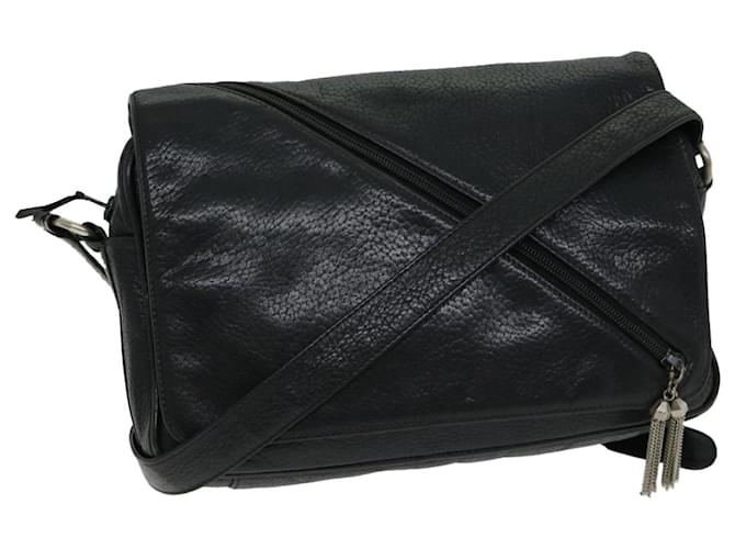 Gianni Versace Shoulder Bag Leather Black Auth bs12043  ref.1256468