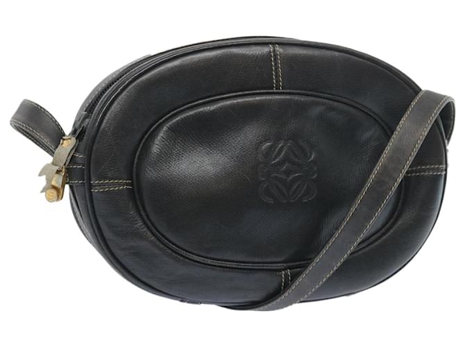 LOEWE Shoulder Bag Leather Black Auth bs12078  ref.1256473