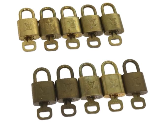 Louis Vuitton padlock 10set Padlock Gold Tone LV Auth ep3234 Metal  ref.1256490