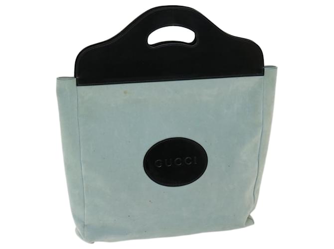 GUCCI Hand Bag Suede Light Blue Auth 66605  ref.1256510