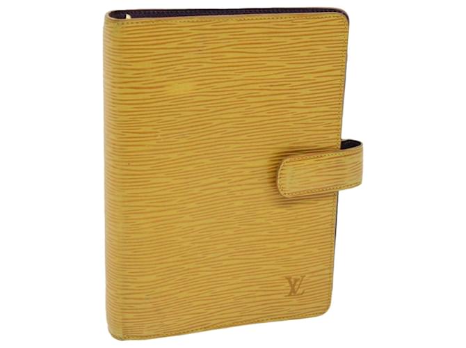 LOUIS VUITTON Epi Agenda MM Day Planner Cover Yellow R20049 LV Auth am5847 Amarelo Couro  ref.1256541