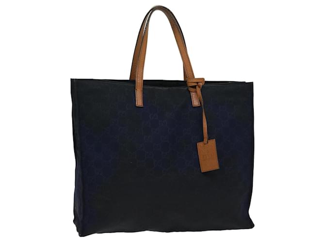 GUCCI GG Canvas Tote Bag Nylon outlet Navy Auth 65390 Azul marinho  ref.1256542
