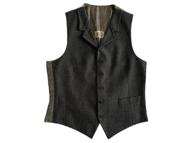Hermès Ternos Cinza Lã Raio