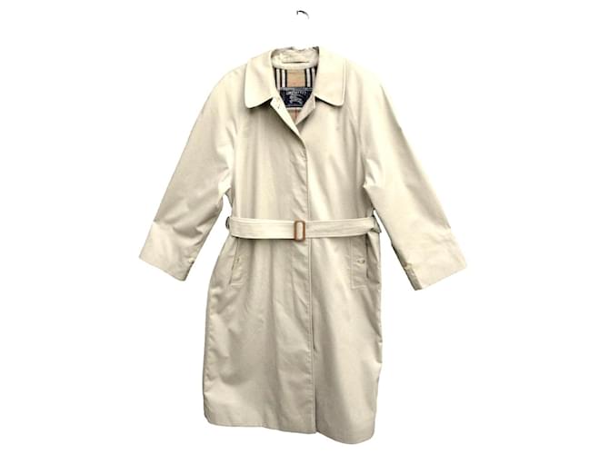 Vintage Burberry raincoat size 44 Beige Cotton Polyester  ref.1256599