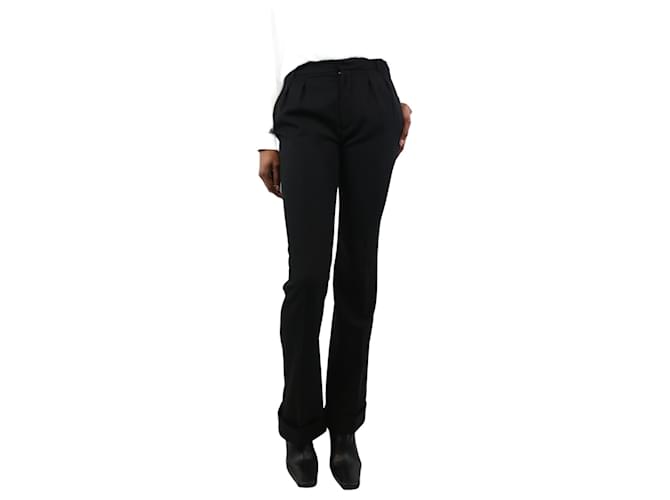 Saint Laurent Black wool trousers - size UK 6  ref.1256621