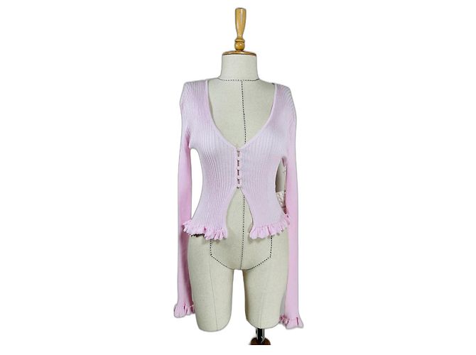 Khaite Zinnia Strickjacke aus Seide rosa Pink