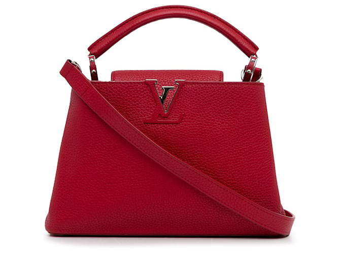 Louis Vuitton Red Taurillon Capucines BB Leather Pony-style calfskin  ref.1256646
