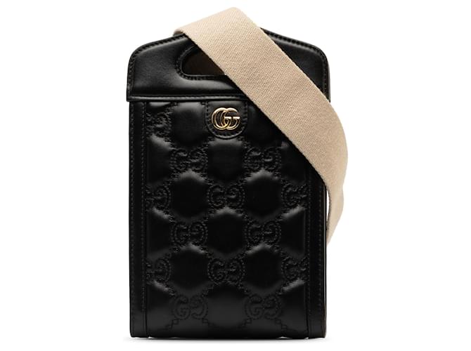 Gucci Black GG Matelasse Mini Bag Leather Pony-style calfskin  ref.1256656