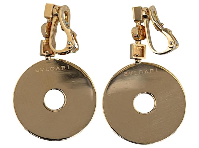 Bulgari Bvlgari Gold 18K Gold Lucea Drop Earrings Golden Metal Yellow gold  ref.1256657