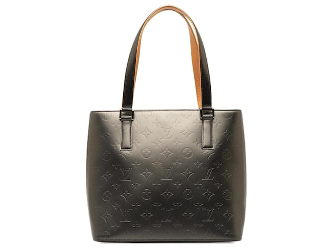 Louis Vuitton Gray Monogram Mat Stockton Grey Dark grey Leather Pony-style calfskin  ref.1256697
