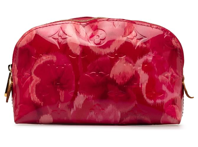 Pochette cosmétique Louis Vuitton monogramme rose Vernis Ikat Cuir Cuir vernis  ref.1256703