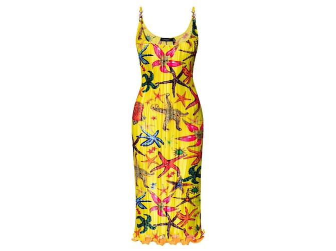 Versace Dresses Yellow Polyester  ref.1256744