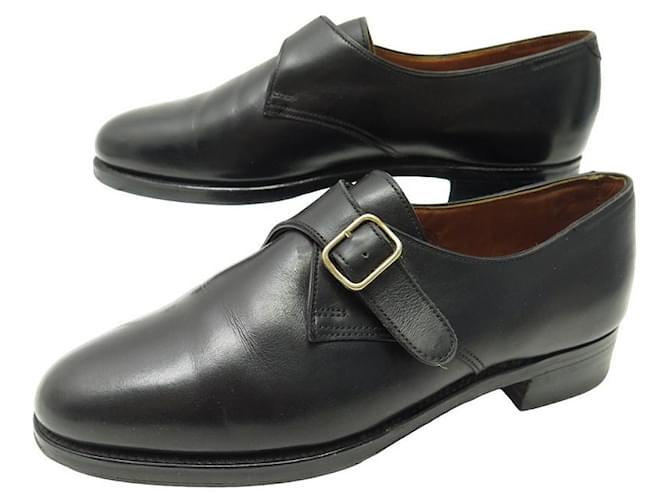 JOHN LOBB GOULD SHOES BUCKLE LOAFERS 5 37.5 BLACK LEATHER BLACK SHOES  ref.1256807
