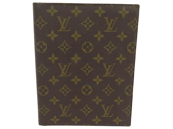 VINTAGE LOUIS VUITTON DIARY HOLDER MONOGRAM CANVAS DIARY COVER Brown Cloth  ref.1256859
