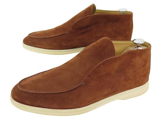 NEUF CHAUSSURES LORO PIANA BOTTINES OPEN WALK CUIR SUEDE 43 FAB4368 SHOES Camel  ref.1256861