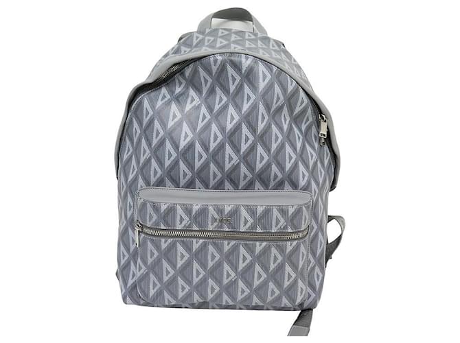 NEW CHRISTIAN DIOR RIDER CANVAS CD DIAMOND GRAY BACKPACK NEW BACKPACK BAG Grey Cloth  ref.1256877