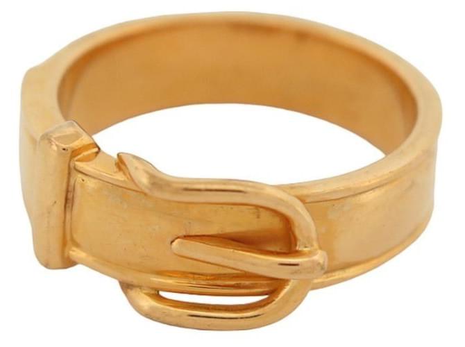 Hermès HERMES SCARF RING GOLD METAL BELT BUCKLE GOLD SCARF RING Golden  ref.1256879