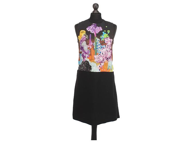 Carven Kleid schwarz ärmellos aus Polyester