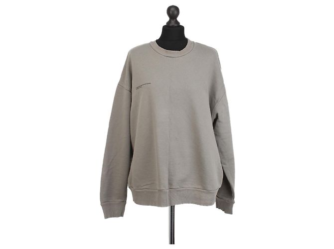 Autre Marque PANGAIA Pullover aus Baumwolle Dunkelgrau Anthrazitgrau