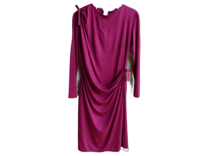 Yves Saint Laurent Dresses Fuschia Wool  ref.1256983